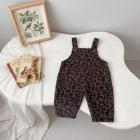 Thumbnail for LeopardChic – Trendy og behagelig – Pige-overalls med leopardmønster