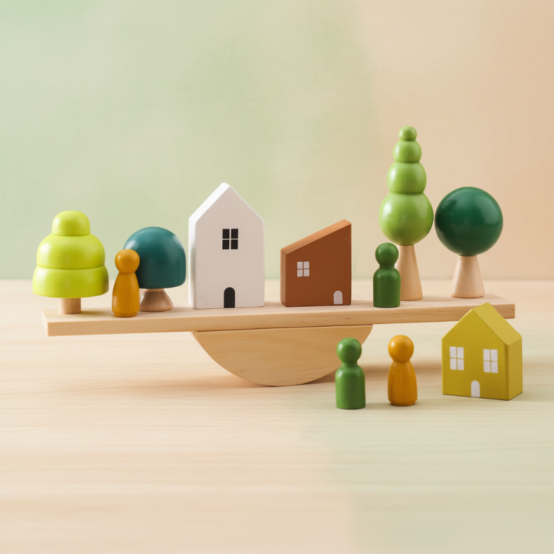 Wooden Forest Blocks – Kreativitet & Udvikling – Sæt med træklodser til at stable