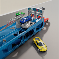 Thumbnail for CarHauler – Legende & eventyrligt – Biltransportør-legesæt med racerbiler