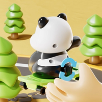 Thumbnail for PandaPlay – Sjovt  & Aktivt – Optrækkeligt panda-legetøj