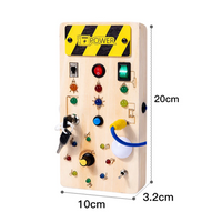 Thumbnail for TinyTech – Busy Board af træ med lys og kontakter – pædagogisk legetøj