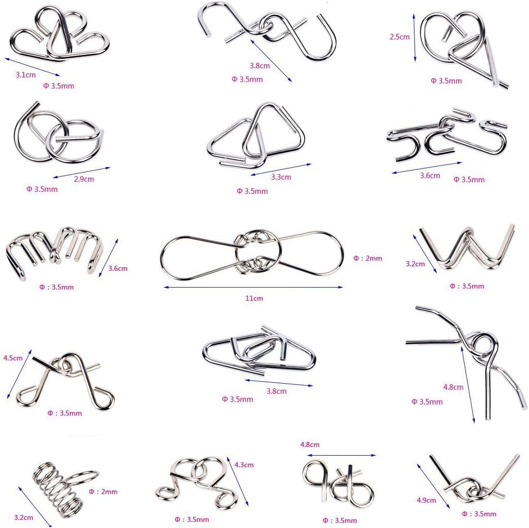 Metal Puzzle Ring Set™ - Metal Puzzle Fun - Puslering