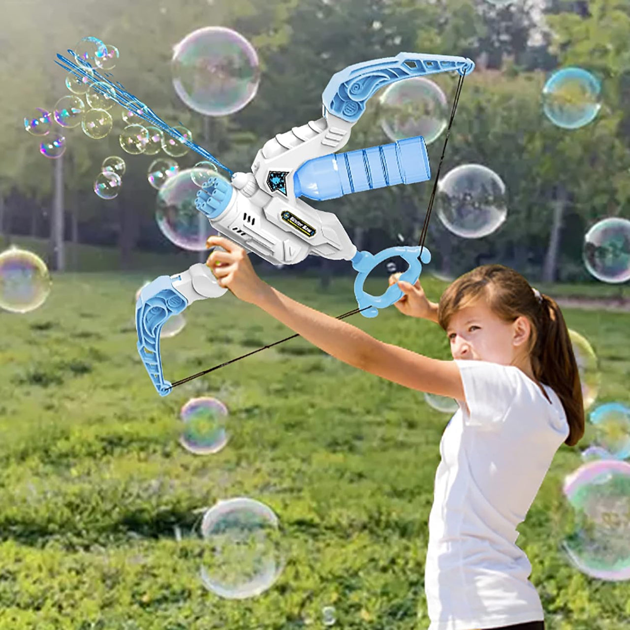 TrendyToys – Aktiv & kreativ – 2-i-1 bue-boblesprøjte