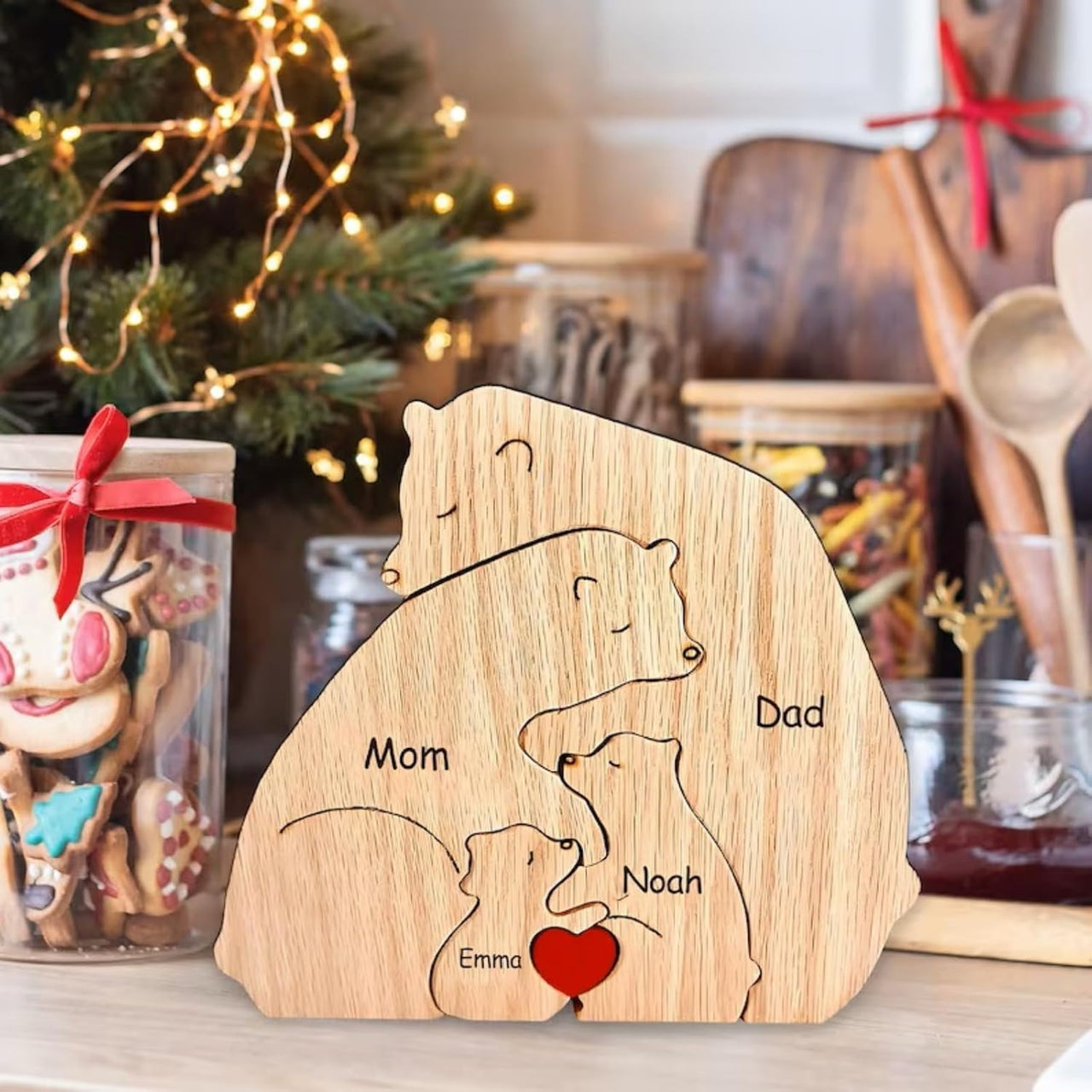 Family Puzzle™ – Personlig morsdagsgave med bjørnefamilie