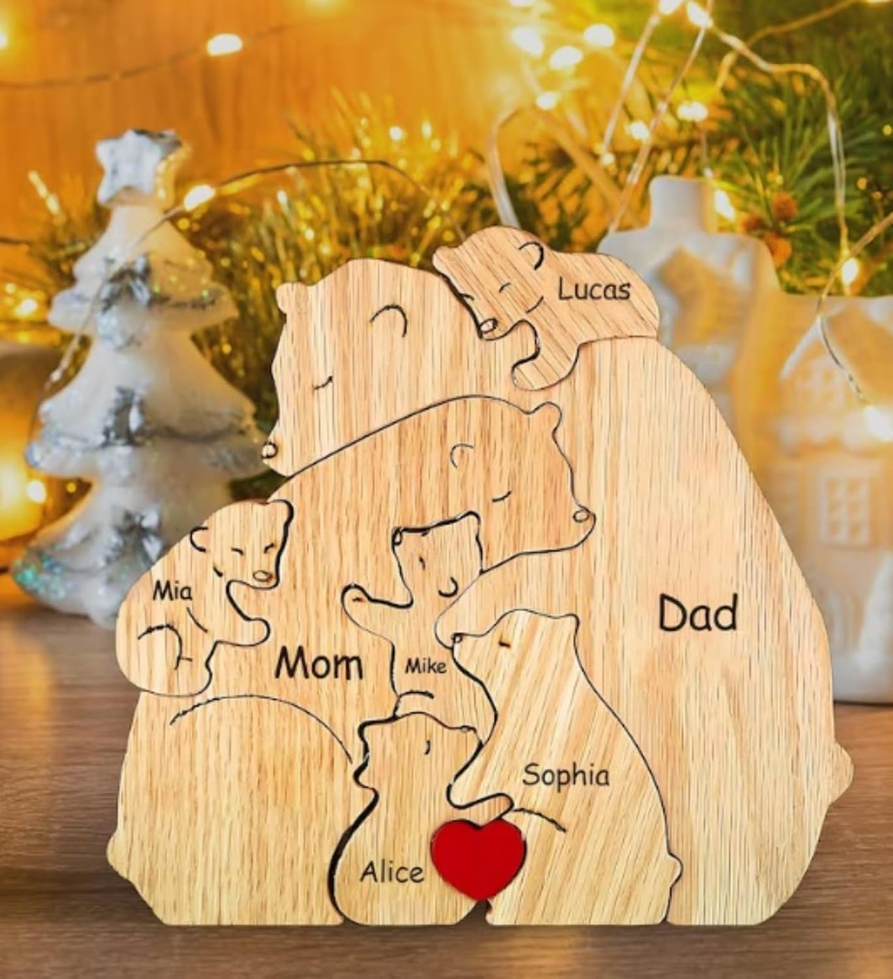 Family Puzzle™ – Personlig morsdagsgave med bjørnefamilie