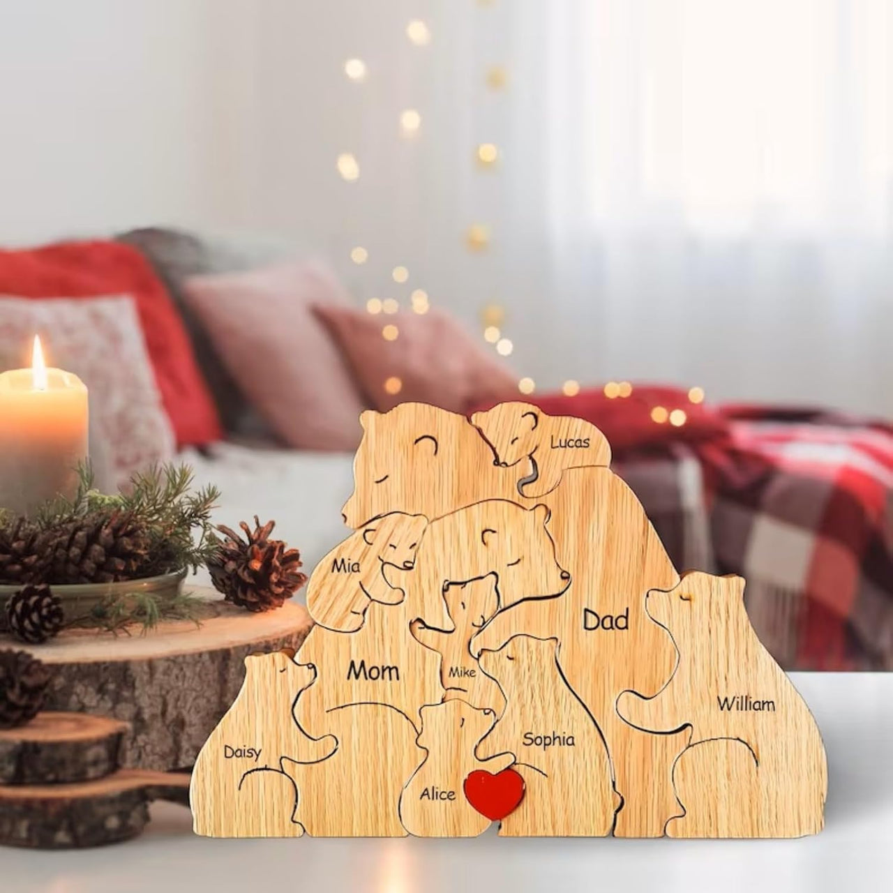 Family Puzzle™ – Personlig morsdagsgave med bjørnefamilie