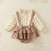 SweetPea – Babypige-outfit med flæser og blomsterprint
