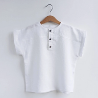 Thumbnail for LittleClassic – Elegant og behagelig – Linnedskjorte til drenge med knapdetaljer