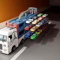 Thumbnail for CarHauler – Legende & eventyrligt – Biltransportør-legesæt med racerbiler