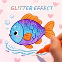 Thumbnail for ArtShine – Farverigt & sprudlende – Sæt med dobbeltsidede glitter- og lysende tuschpenne