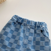 Thumbnail for DenimCheck – Komfortable & trendy – børnebukser med ternet mønster