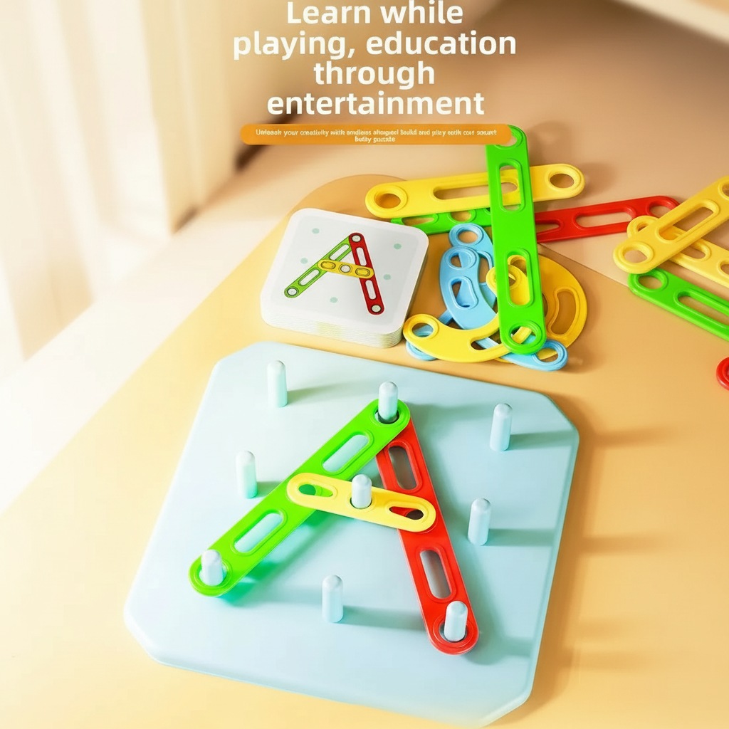 ShapeGenius – Kreativt & lærerigt – Geometrisk pegboard-puslespil