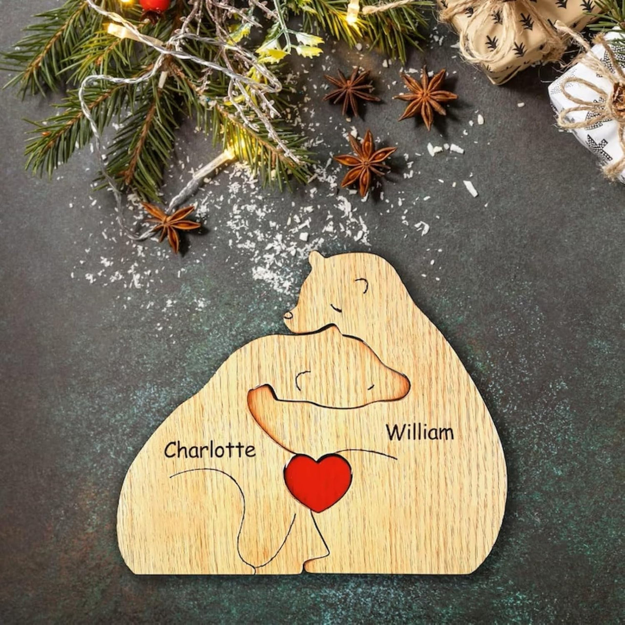 Family Puzzle™ – Personlig morsdagsgave med bjørnefamilie