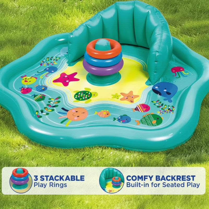 SplashPlay – Sikkert og sjovt – Babybassin med solsejl