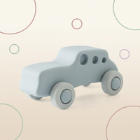 Thumbnail for Montessori Silicone Toy Car – Sikker & bidvenlig – Bidelegetøj i form af et køretøj i silikone