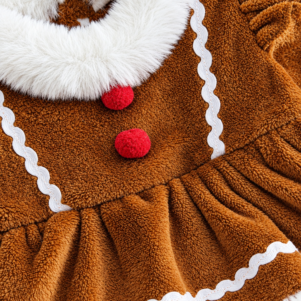 LittleGinger – Varm og festlig – Baby-julejumpsuit med hårbånd
