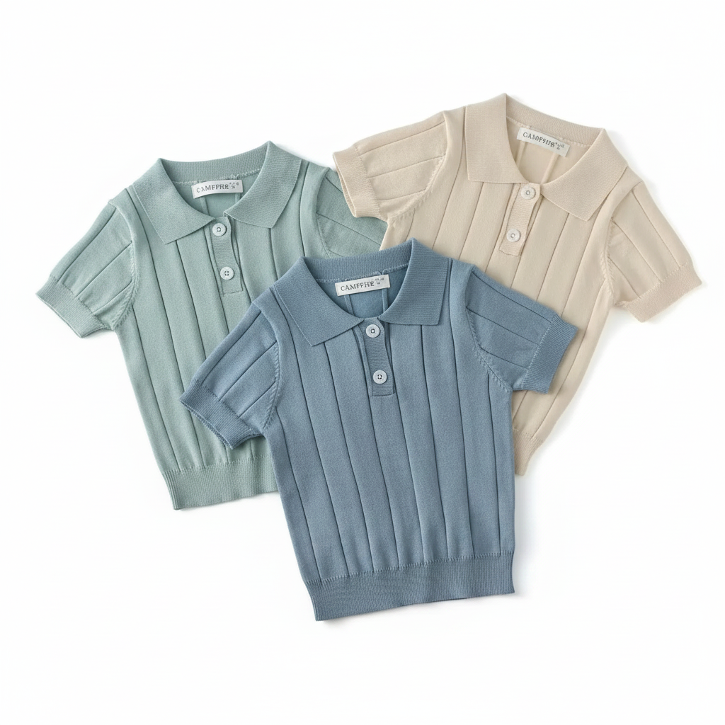 MiniLuxe – Elegant og behagelig – poloshirt i strikket stof