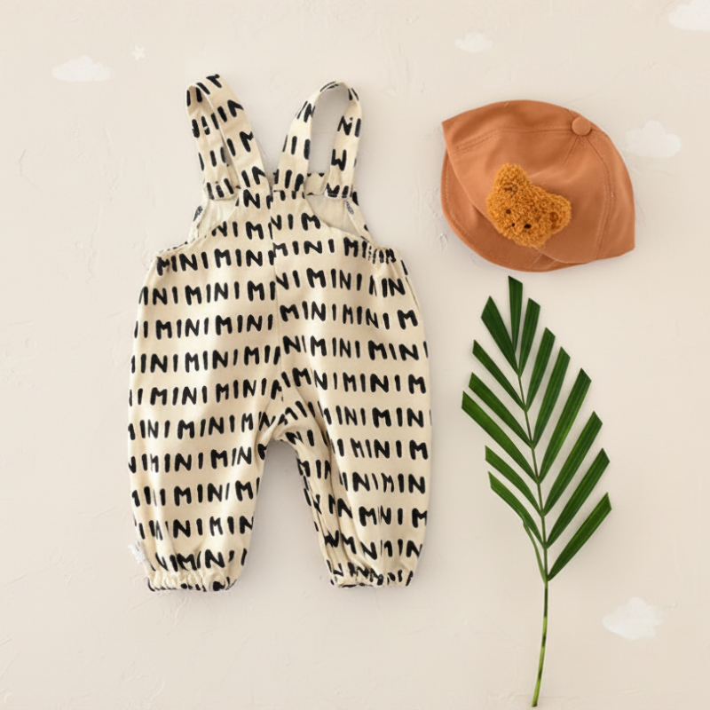 Striped Overall Romper – Blødt & behageligt – Jumpsuit til børn
