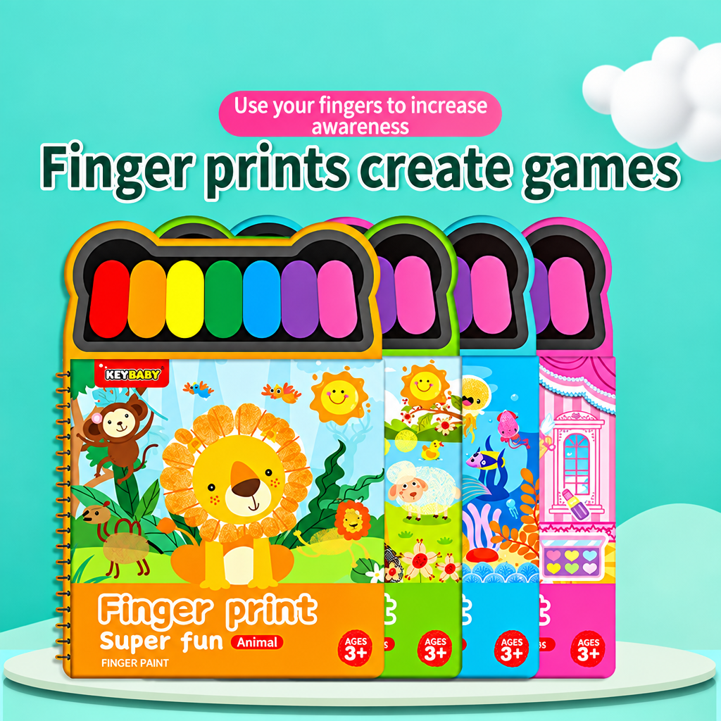 FingerArt – Kreativt & farverigt – Bog om fingermaling til børn