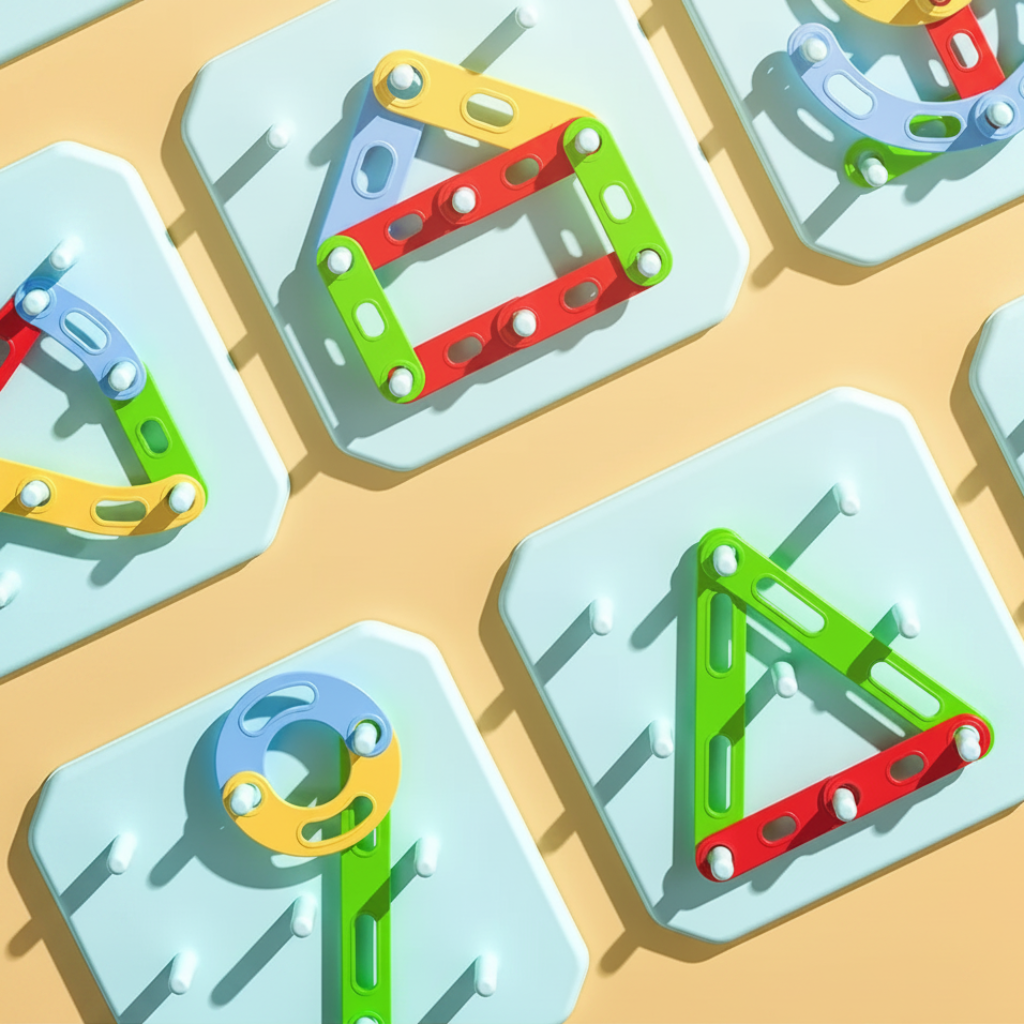 ShapeGenius – Kreativt & lærerigt – Geometrisk pegboard-puslespil