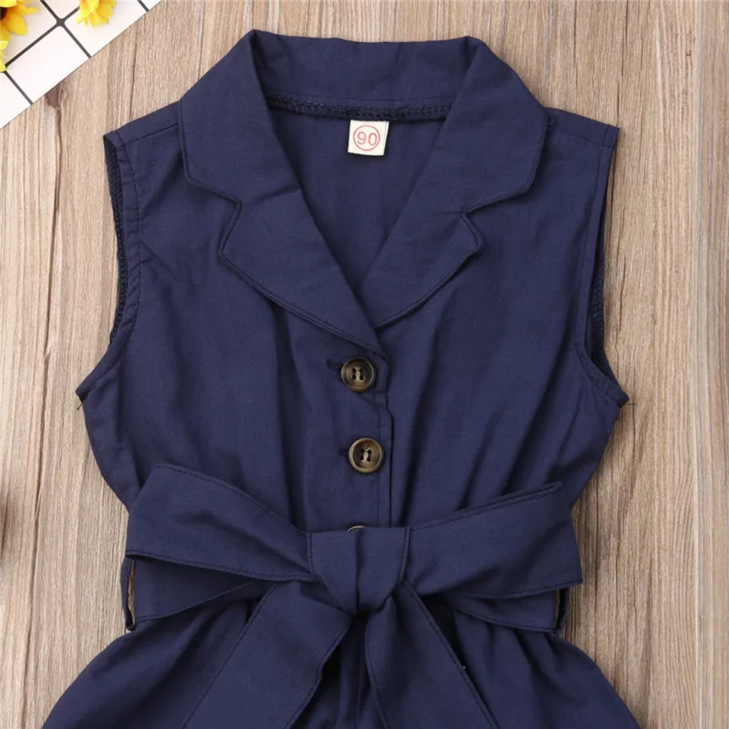 LittleLady – Elegant & Trends – Jumpsuit med sløjfe i taljen