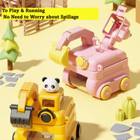 Thumbnail for TinyExcavators – Unik & funktionel – Gravemaskine-vandflaske med sugerør