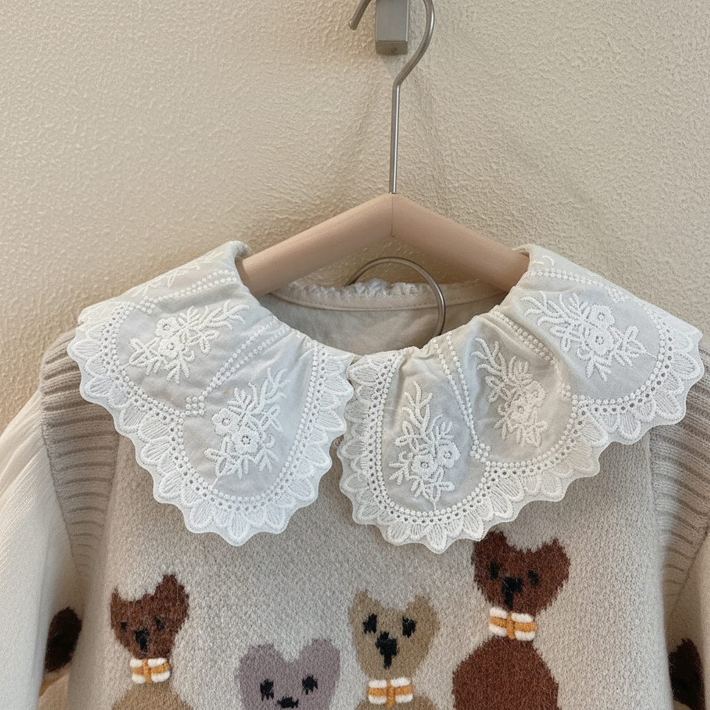 PrettyLayers – Sødt & stilfuldt – 3-delt sæt til piger med nederdel, bluse og strikket vest