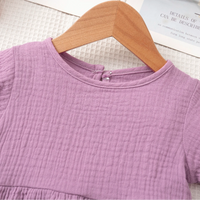 Thumbnail for SoftCharm – Elegant og behageligt – Pigesæt med bluse med flæser og lange bukser