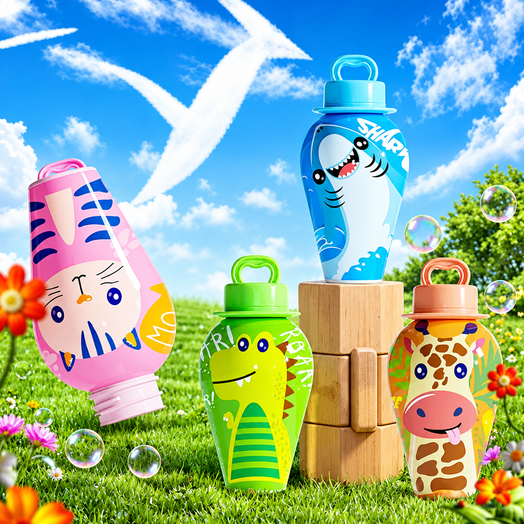 BubblePals – Munter & legende – Mini-boblemaskine med dyremotiv, der forhindrer spild