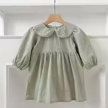 Mini Fashion™ - Kjole - Beige mønsterKomfortabel og stilfuld - Forår Romper Kjoler Børn