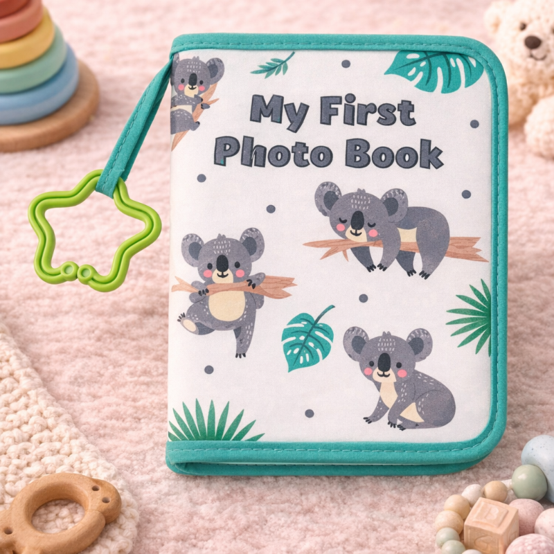 Baby Photo Album – Blødt & Minder – Fotobog i stof