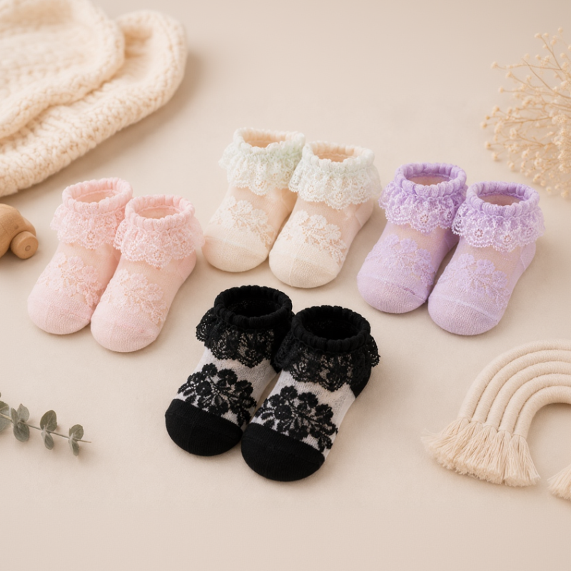 BabyBliss – Behagelige og lette – babysokker med kant