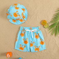 Thumbnail for Beach Set – Farverigt og stilfuldt – Badebukser med print og hat