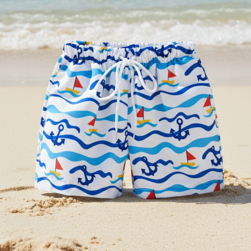 Beach Shorts – Let og legende – Tropiske badebukser til børn