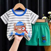 Thumbnail for Mini Fashion™ - Løveprint - Sommersæt til drenge