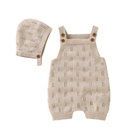 Thumbnail for MiniCozy – Blødt og behageligt – Strikkede baby-overalls med hue
