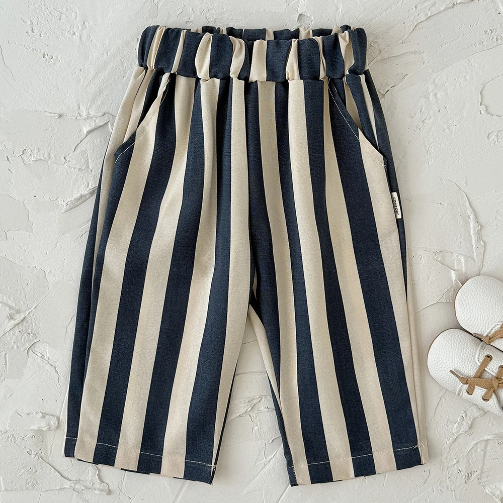 SoftStripe – Blødt og behageligt – babybukser med stribet mønster