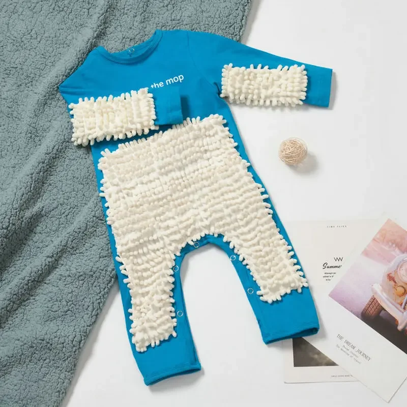 TinyCleaner – Blødt og praktisk – baby-jumpsuit til at kravle og lege i