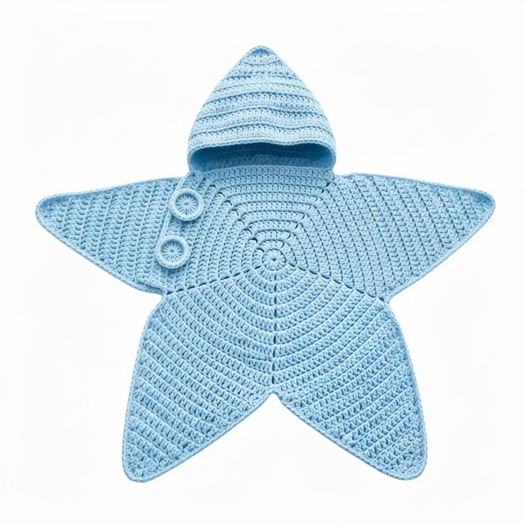 CozyStar – Blødt & håndlavet – Strikket baby-jumpsuit med stjerneformet mønster