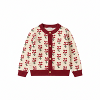 Thumbnail for CozyCardi – Blød & Varm – Strikket Cardigan med Søde Prints
