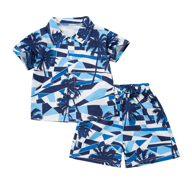Mini Fashion™ - Frisk og munter - Blomstret drengesæt