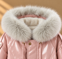 Thumbnail for CozyParka – Varm og blød – Vinterjakke til piger med plys-krave