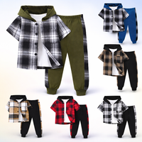 Thumbnail for Boys Checkered Outfit – Trendy og behageligt – Børnetøjssæt med tern