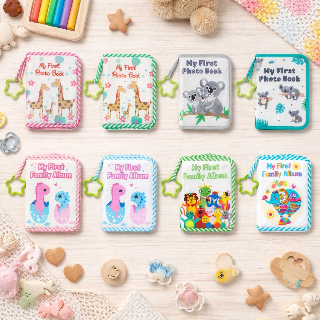 Baby Photo Album – Blødt & Minder – Fotobog i stof