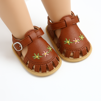 Thumbnail for TinyPetals – Komfort og stil – Babysandaler med blomsterbroderi