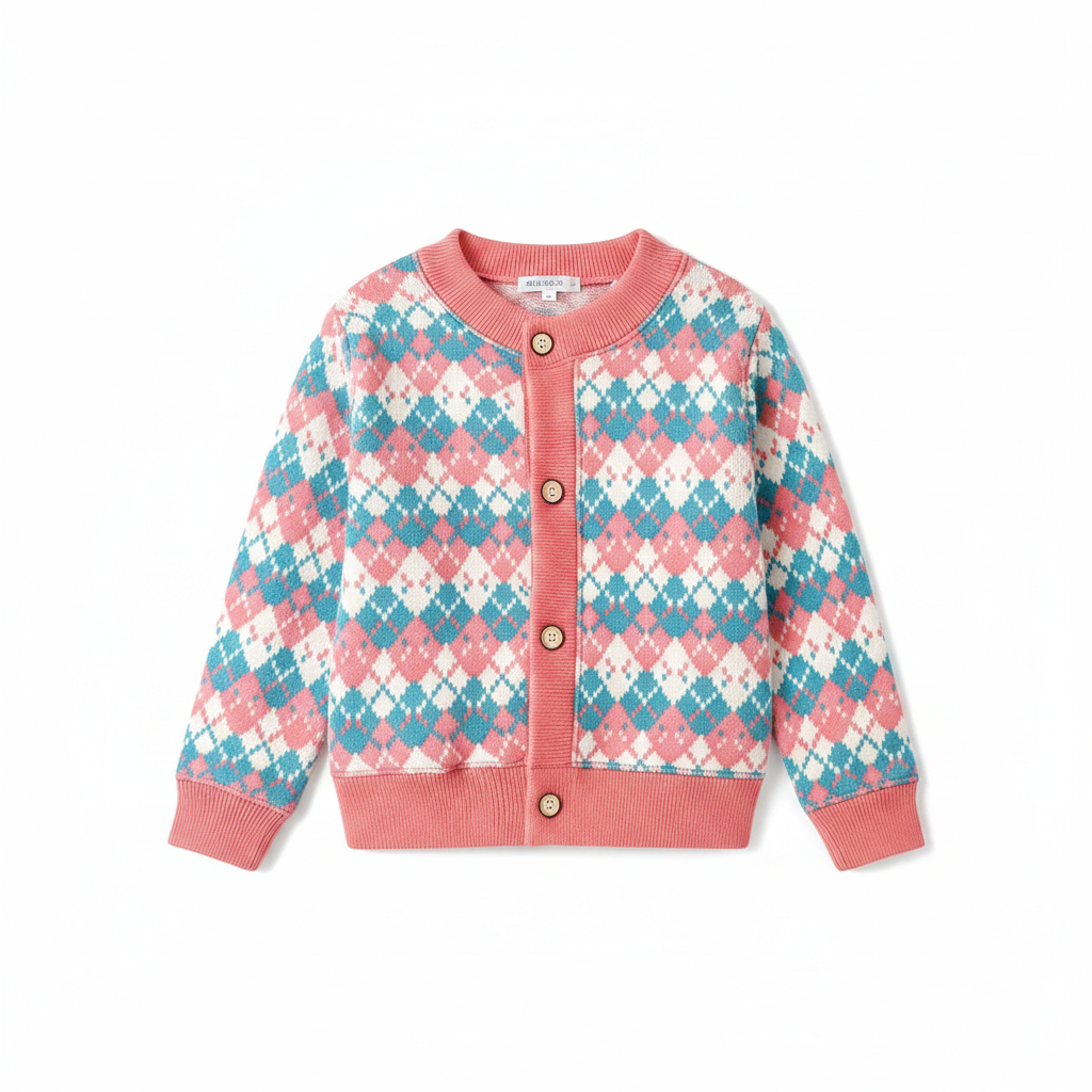 CozyCardi – Blød & Varm – Strikket Cardigan med Søde Prints