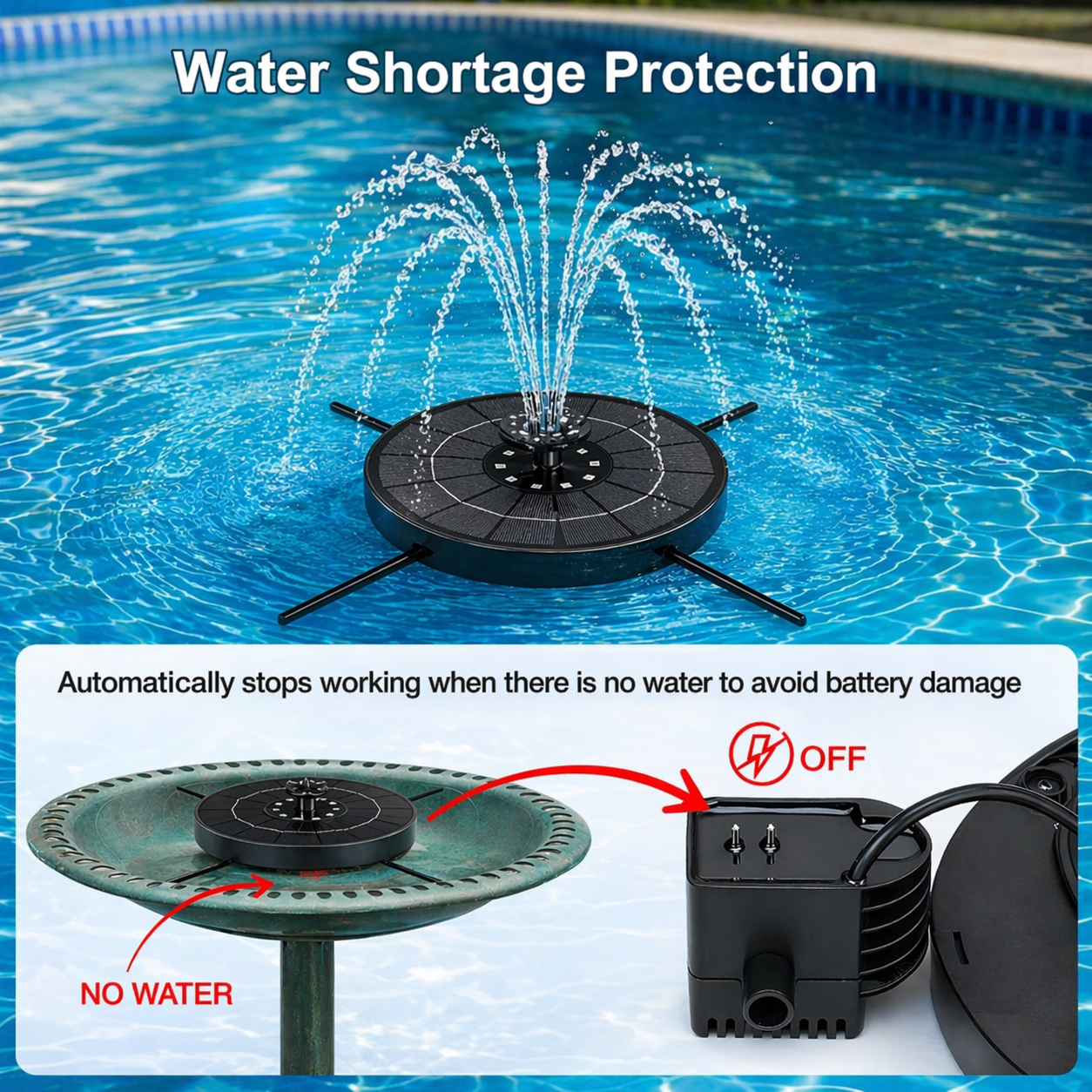 Solar LED Fountain Toy – Legende & interaktivt – Vandleg-springvand