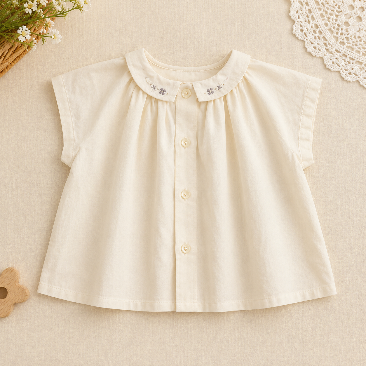 Girls Summer Fashion Top – Luftig & behagelig – Vintage-top til piger
