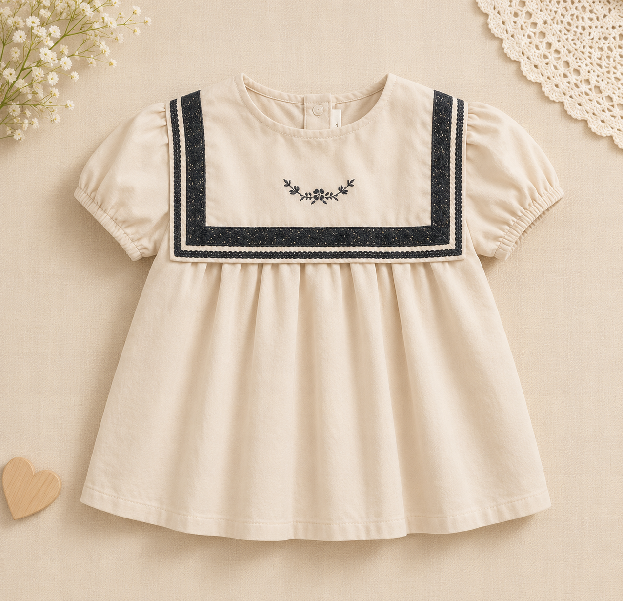 Girls Summer Fashion Top – Luftig & behagelig – Vintage-top til piger
