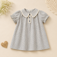 Thumbnail for Short Sleeve Embroidery Dress – Elegant & komfortabel – boutique-pige-kjole
